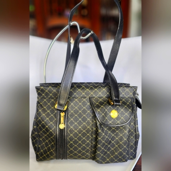 Rioni Brown and Gold Italian Signature Shoulder Bag - Picture 1 of 13